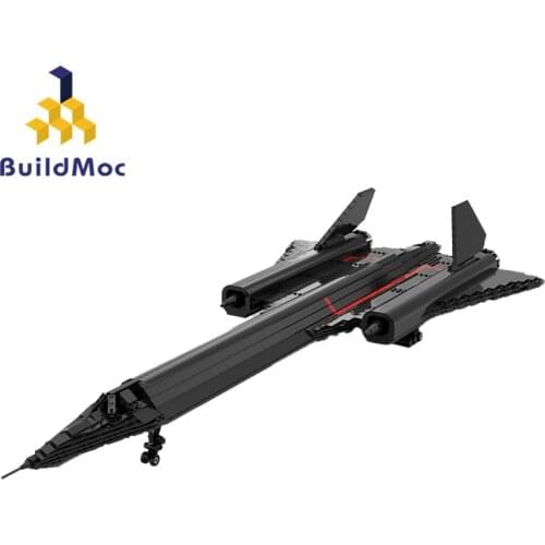 Buildmoc Technical Military Reconnaissance Aircraft Combat Airplane Fighter Building Blocks Battle Weapon Educational Toys Gifts