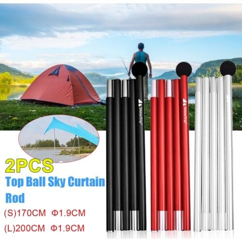 Outdoor Tent Pole Foldable Tent Support Rods Beach Shelter Tarp Awning Pole Replacement Poles 1.7M/2M Camping Hiking Accessories