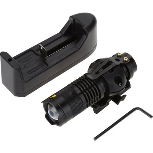 Outdoor Telescopic Portable LED Flashlight For Helmet Charger Kit Set Accessory Flashlight Adopts Quality Plastic Material