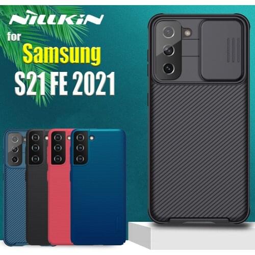 Nillkin Slide Camera Protection Case for Samsung Galaxy S21 FE 2021 Lens Protect Privacy Frosted Shield Hard PC Plastic Cover