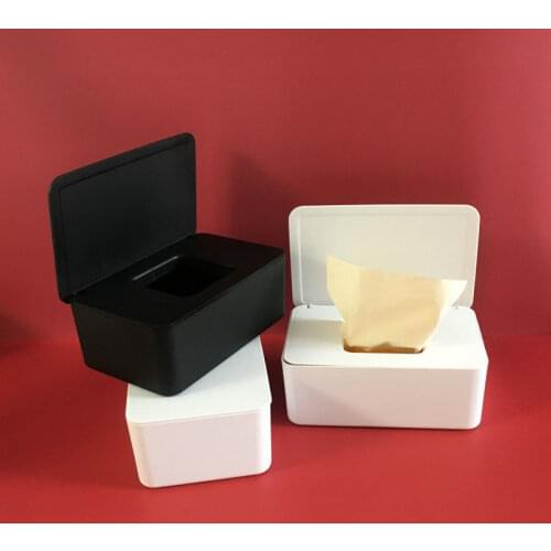 Wet Wipes Dispenser Holder With Dustproof Cover Tissue Storage Box For Home Office Desktop Storage Tissue Box Mask Storage Box