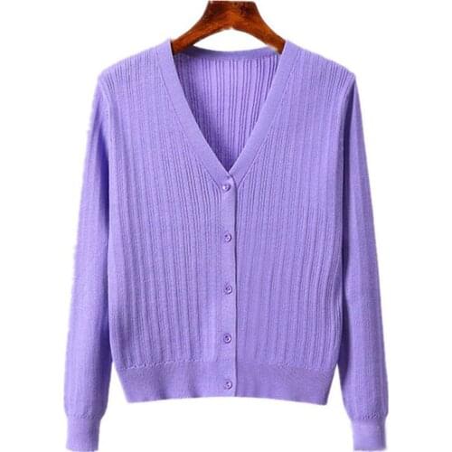 Women V-Neck Knitted Casual Sweaters Cardigans Lady Knitting Autumn Spring Cardigan Outwear for Female BT172A