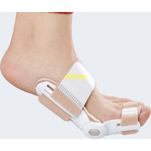 100pcs/lot Hallux Valgus Thumb Corrector Big Toe Bunion Splint Straightener Two Holes Toe Separator Feet Thumb Care Bunion Aid