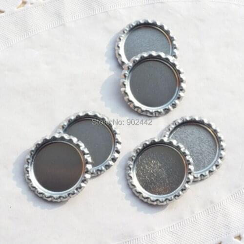 2000 pcs/lot Silver Color Metal Flatten Bottle Caps for DIY Crafts as Jewelry Accessories Without Hole, Free Shipping