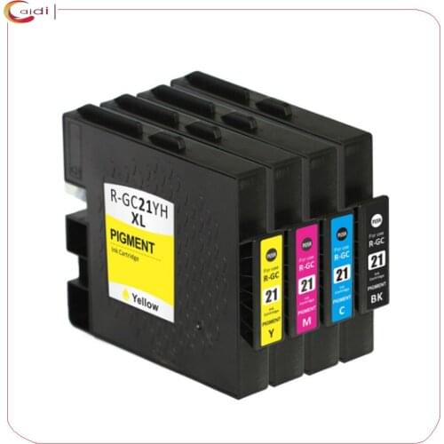 4pcs Compatible Ink Cartridges for Ricoh GC21K GC 21K GC 21 Inkjet Cartridge for Ricoh GX-7000 5000 3000 3000S 3000SF