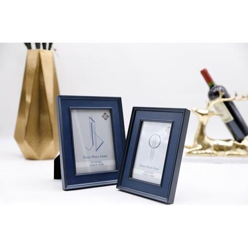 6/7 Inch Modern Light Luxury Leather Photo Frame Living Room Ornaments