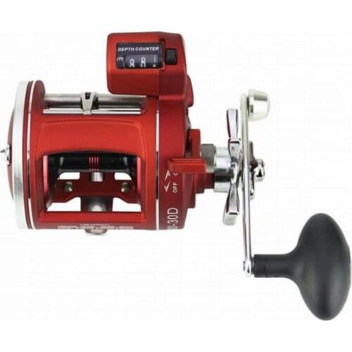 Drum Fishing Reel with Counter Encoder YUMOSHI Large Thread Capacity ACL30D AC30D: 0.4mm 420M, 3.8:1; ACL50D: 0.5mm 480M, 5.2:1