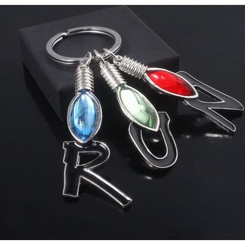 Stranger Things Letter RUN Keychains High Quality lamp Bulb Metal Keyring Men Car Women Bag Accessories