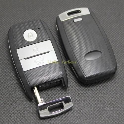 PINECONE Car Key Case for KIA K3 K5 Smart Key 4 Buttons Uncut Brass Blade Remote Blank Key Cover Shell 1 PC