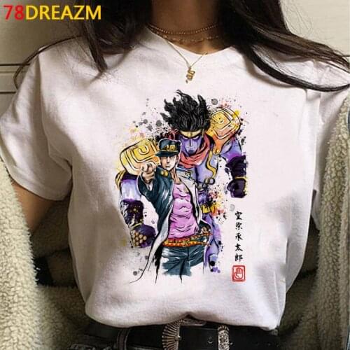 Jojo Bizarre Adventure clothes tshirt men japanese couple kawaii summer top clothes ulzzang