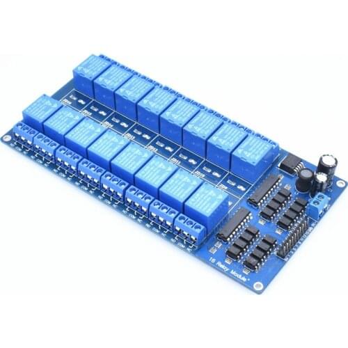 5V 12V 16 Channel Relay Module Interface Board For Arduino PIC ARM DSP PLC With Optocoupler Protection LM2576 Power