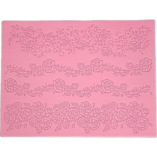 Flower Silicone Lace Mold Cake Decoration Fondant Cake 3D Mold Food Grade Silicone Mould K816