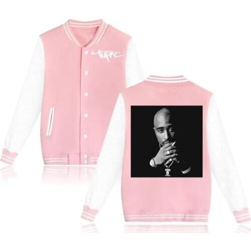 Men/Women 2 Pac Tupac Jacket Sportswear Casual Long Sleeve Cotton Jacket Sweatshirts Tops boys girls Outwear Baseball clothes