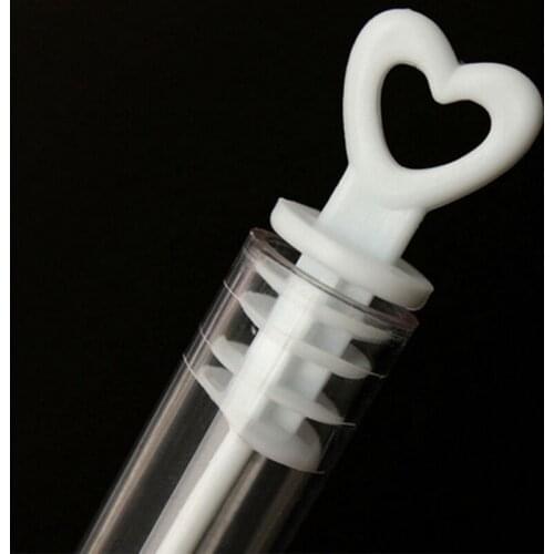 50Pcs Mini Love Heart Bubble Wands Empty Soap Bottles Tubes Kids Toy Party Favor MOLF