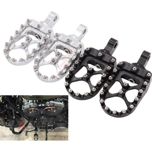 Motorcycle CNC Wide Fat 360 Rotating Footpegs Footrests For Harley Dyna Fatboy Sportster Iron 883 Street Bob XG500 XG750 XG750A