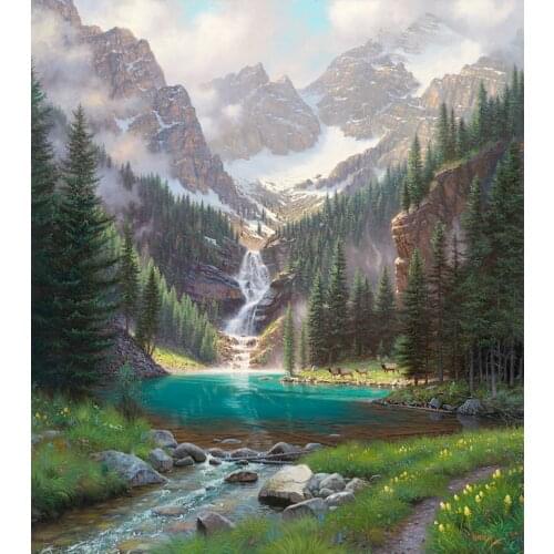 A2745 11CT/14CT/18CT/25CT/28CT oil street patterns Counted Cross Stitch DIY Cross Stitch Kits Embroidery Needlework Sets