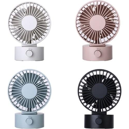 2021 New Portable Mini USB Fan Double Side Leaf Two Gear Small Desktop Table Fan Air