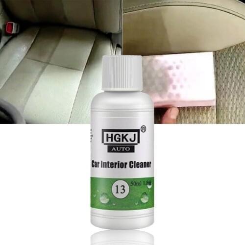 50ml Car Seat Interior Cleaner Car Interior Cleaning Agent Ceiling Cleaner Plastic Vinyl Leather Auto Interior Foam Cleaner