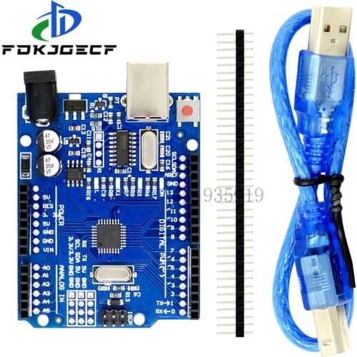 For UNO R3 Development Board ATmega328P Chip 16Mhz CH340 CH340G For Arduino UNO R3 With Straight Pin Header With USB Cable