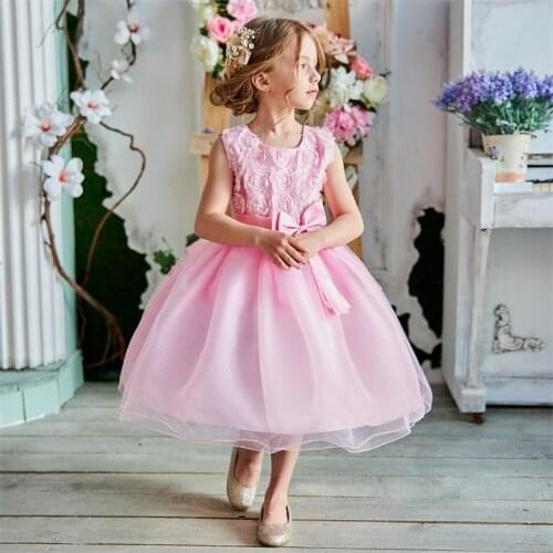 Flower Girls Dress Children Girls Clothing Infant Baby Girls Baptism Princess Party Gown Dress Kids Dresses For Girls Clothes