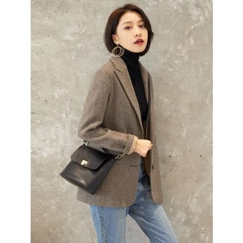 KMETRAM Wool Coat Female Jacket Woman Spring 2020 Korean Streetwear Blazer Women Woolen Coats and Jackets Chaqueta Mujer MY2767