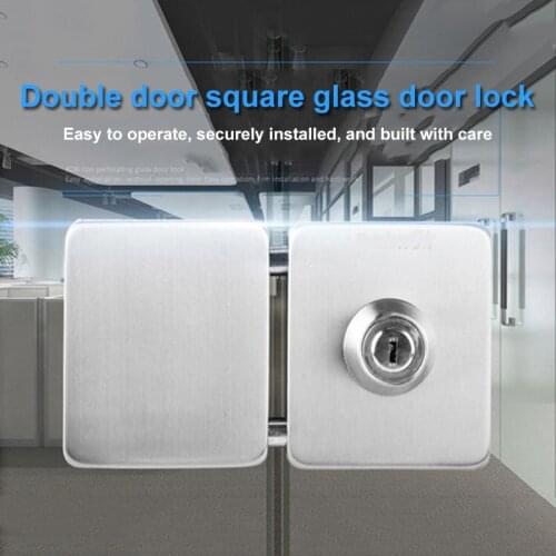 Stainless Steel 10-12mm Glass Door Lock Double Sides Open No Drilling Gate Lock LB88