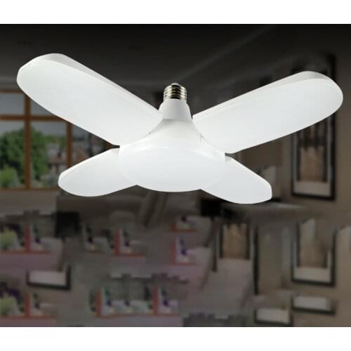 LED Fan blade lamp E27 led AC85-265V 28W Bulb Light Bulb Foldable Lamp for Home Ceiling Light with Remote Control
