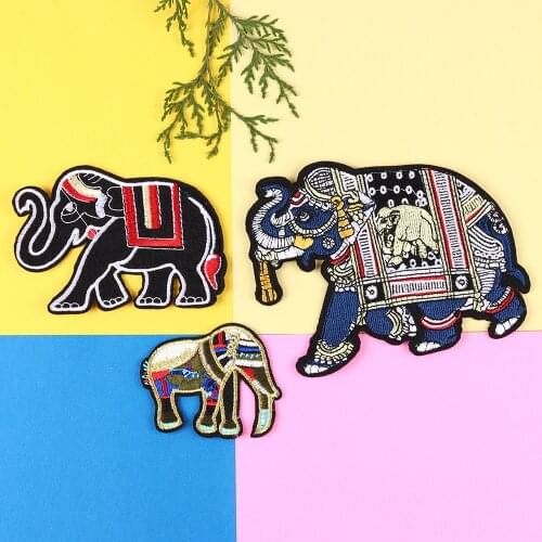 Thailand Style Special Pattern Elephant Embroidered Patch Applique Fabric Clothing Apparel Sewing Patches Women Dress Clothes