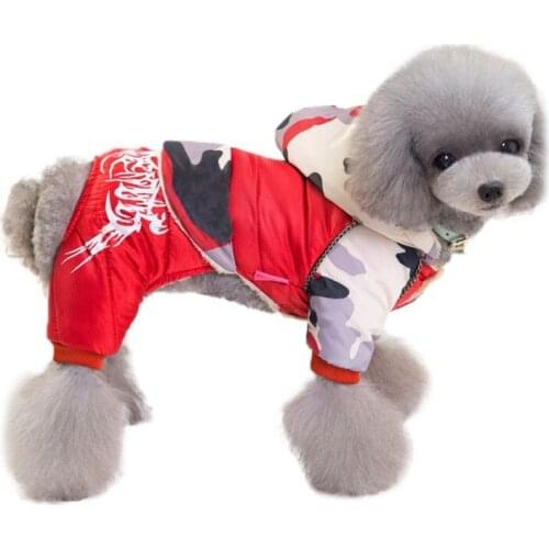 Dogs Down Coat Pets Jumpsuits Chihuahua Winter Warm Jacket Pet Hoodies Teddy Dog Jacket Puppy Yorkie Parkas Waterproof