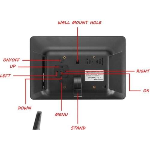 10" LED wifi Digital Wall Clock Time Calendar Day Week Month Year Calendar Nightlight For Home Living Room