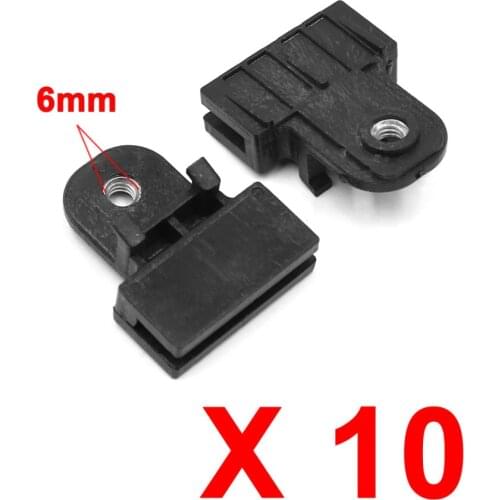Uxcell 10Pcs Black Universal Window Glass Channel Support Holder Clips 40 x 5mm Slot 5mm Width Slot Window Channel Clips