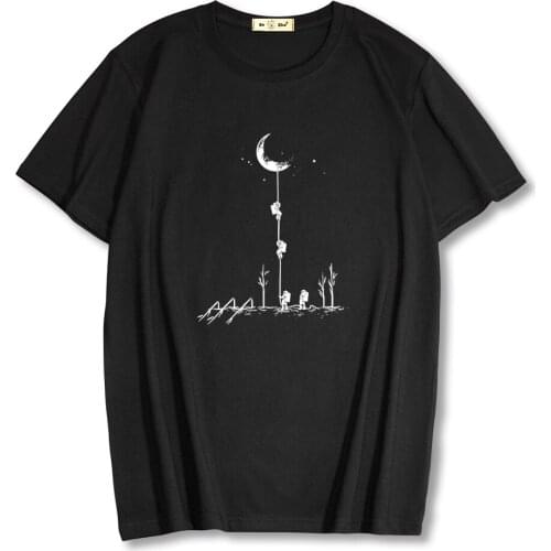 2021 Summer Space Print Men T-shirt 100% Cotton Casual Short sleeve Men T shirt Tops o-neck Street Style Men Clothing Men Tee