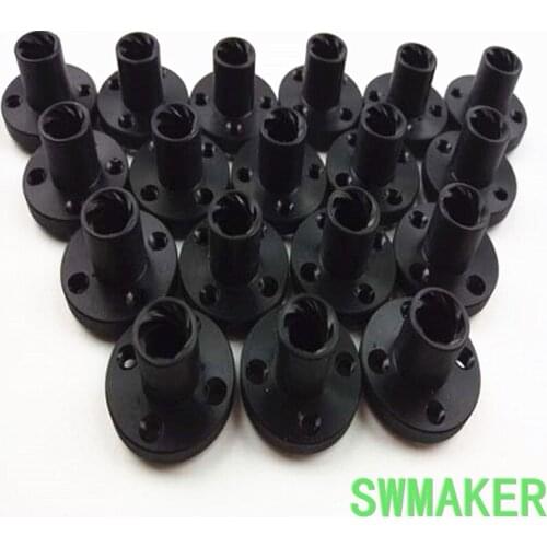 SWMAKER CNC 3D printer DIY parts TR8 lead screw POM nut T type screw nut T8x2/tr8x4/TR8x8 nut