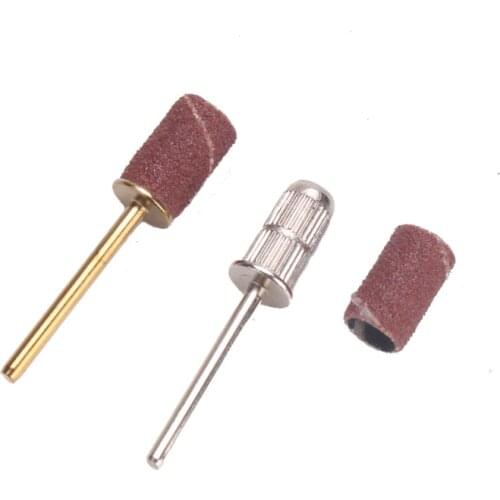 BNG 5pcs color random Nail Sanding Band Mandrel Holder Electric Manicure Pedicure Machine Nail Drill Bits Pedicure Accessories