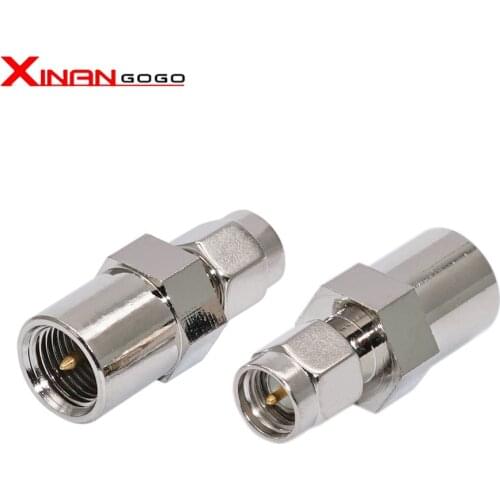 50PCS FME Male to SMA Male Adapter SMA-FME Nickel Plated