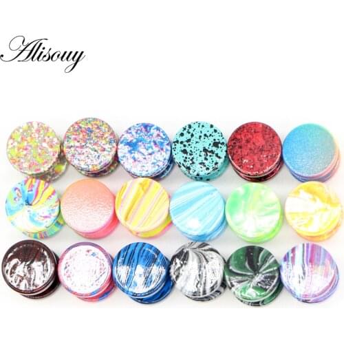 Alisouy 1 Pair fashion stone Round Shape Vintage Stud Earrings for Man Trendy Party Earrings Jewelry Unisex stud earrings