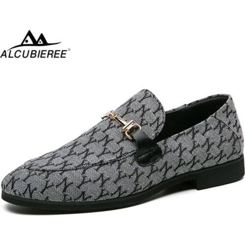 ALCUBIEREE Brand Men Dress Shoes Footwear Men Breathable Loafers Casual Slip-on Oxford Formal Shoes Fashion Wedding Party Shoes