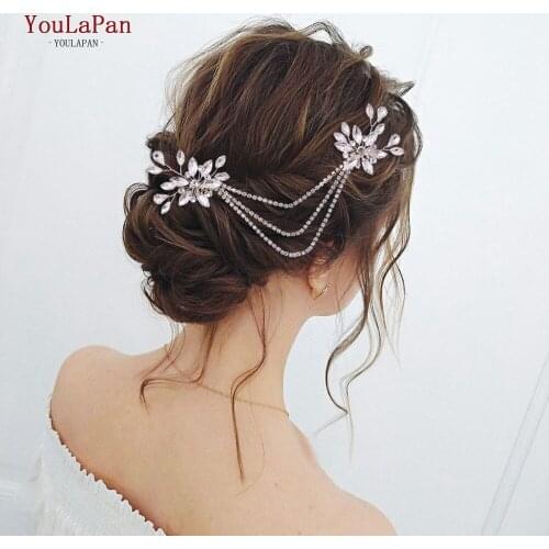 YouLaPan HP140 High Quality Hair Clip Wedding Bridal Headpiece Tiara Hair Jewelry Rhinestone Wedding Headpiece Accessories
