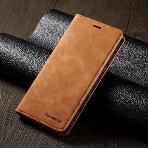 For Samsung Galaxy S10 S9 S8 Plus Note 9 Matte Touch Luxury Leather Card Flip Book Case For Samsung S10E Magnetic Wallet Cover