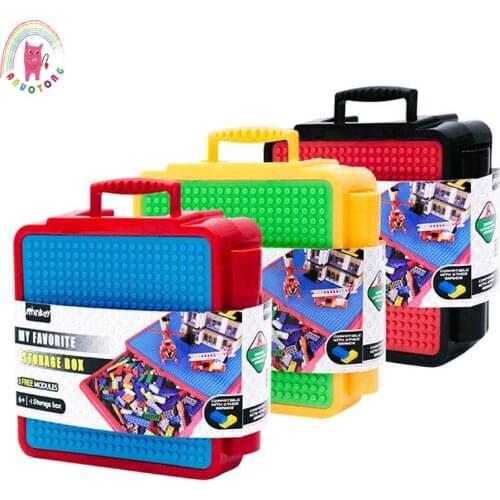 Children Classification Box Assembles Toy Intelligences Small Particle Building Block Multi-function Building Board Storage Box