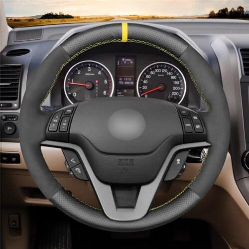 DIY Anti-Slip Wear-Resistant Steering Wheel Cover For Honda CR-V 2006-2012 Crossroad Car Interior Decoration