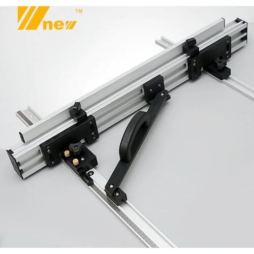 Woodworking Flip Saw Table Fence W/ Brackets System Tools Set Aluminum Alloy Fence for Circular Saw and DIY