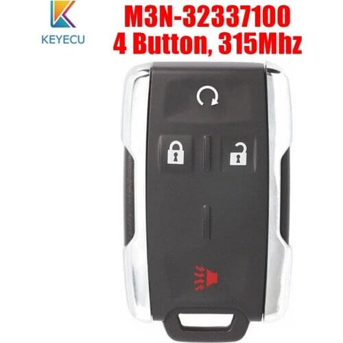 KEYECU Replacement Remote Car Key Fob 4 Buttons 315MHz for Chevrolet Tahoe Suburban GMC Yukon FCC ID: M3N-32337100