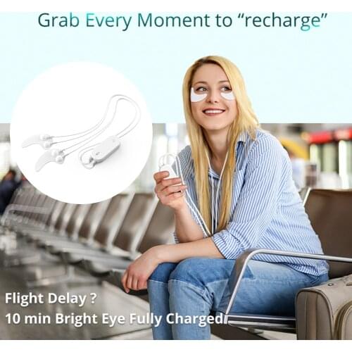 Microcurrent RF Massage Eye Mask Hydrogel Eye Patches Hot Massage EMS Eye Massage Device Reduce Wrinkles Puffiness Dark Circles