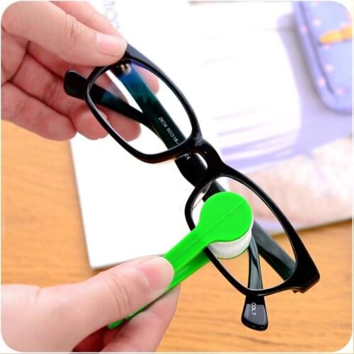Mini Microfiber Two-side Sunglasses Brush Eyeglass Cleaner Brush Spectacles Rub Cleaner Glasses Clean Tool Brush
