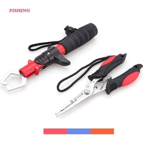 Fishing Tool Set Stainless Steel Fishing Tools Fish Lip Gripper Muti-Function Fishing Pliers Hook Remover Split Ring