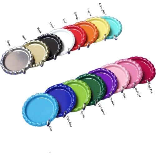 Wholesale 100pcs 1 " Flattened Bottle Caps With Holes For DIY Bows Pendant Setting Jewelry Findings Xmas gift