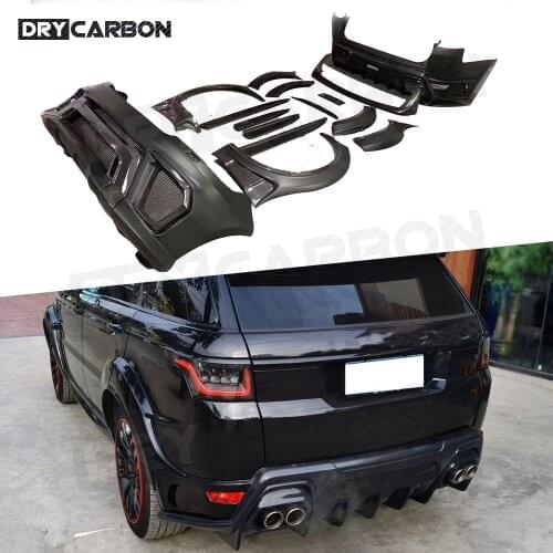Front Bumper Grill Mesh Wide Wheel Eyebrows Rear Bumper Roof Spoiler For Land Rover Range Rover Sport 2014-2017 Body Kit