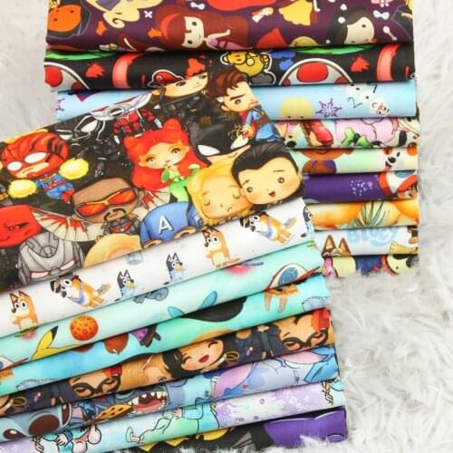 Half yard cotton fabric with comic and animation print handmade DIY garment dress children cloth 100% cotton
