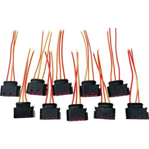 Qty10 3 Pin Fuse Box Connector Plug Pigtail Adapters for Golf MK4 Bora Beetle A3 TT Alhambra 1J0 937 773 1J0 937 617D 1J0937773